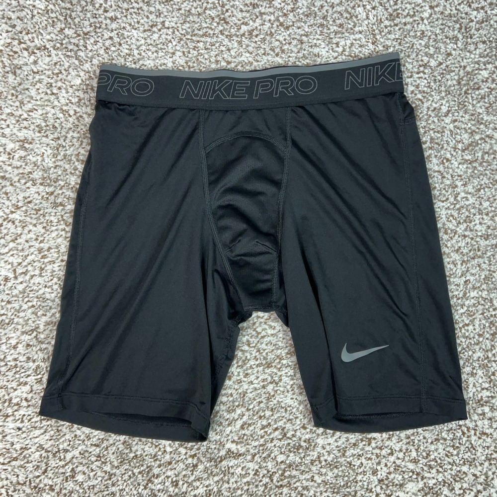 Nike Shorts Mens Large Black Athletic Compression Base Layer Spandex Workout Pro